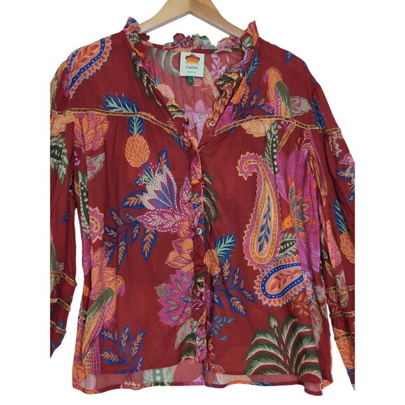 FARM Rio Red Multicolor Blouse - Picture 4 of 10